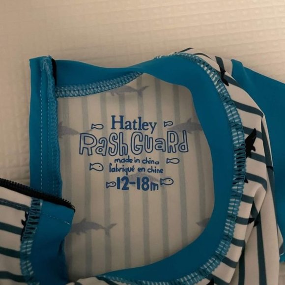 Hatley Blue and Black Kids Swim Rashguard - Picture 2 of 2